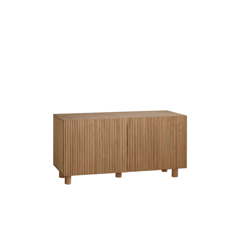Aparador de madera de abeto y pino en tono roble medio 152x42cm - Bestsellers Decowood