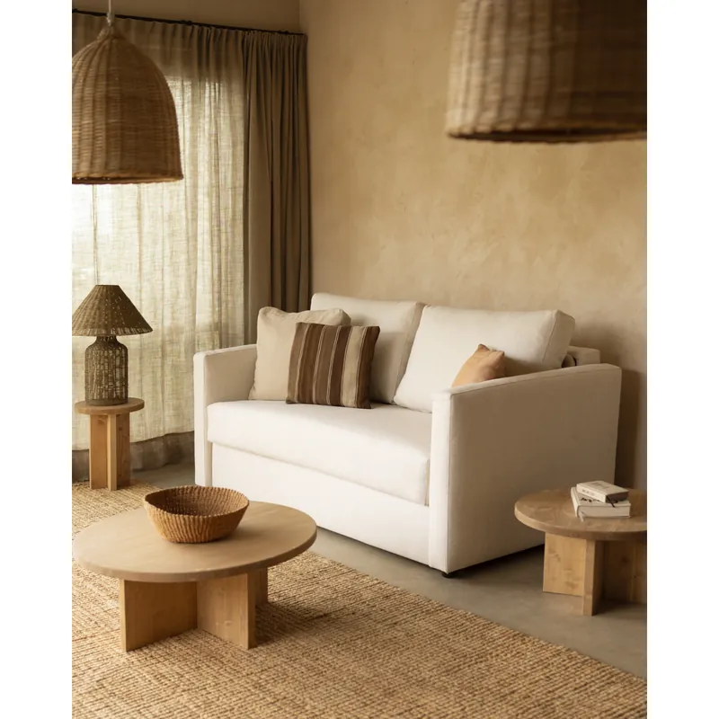Sofá cama tono blanco de 185x95cm - Envío rápido