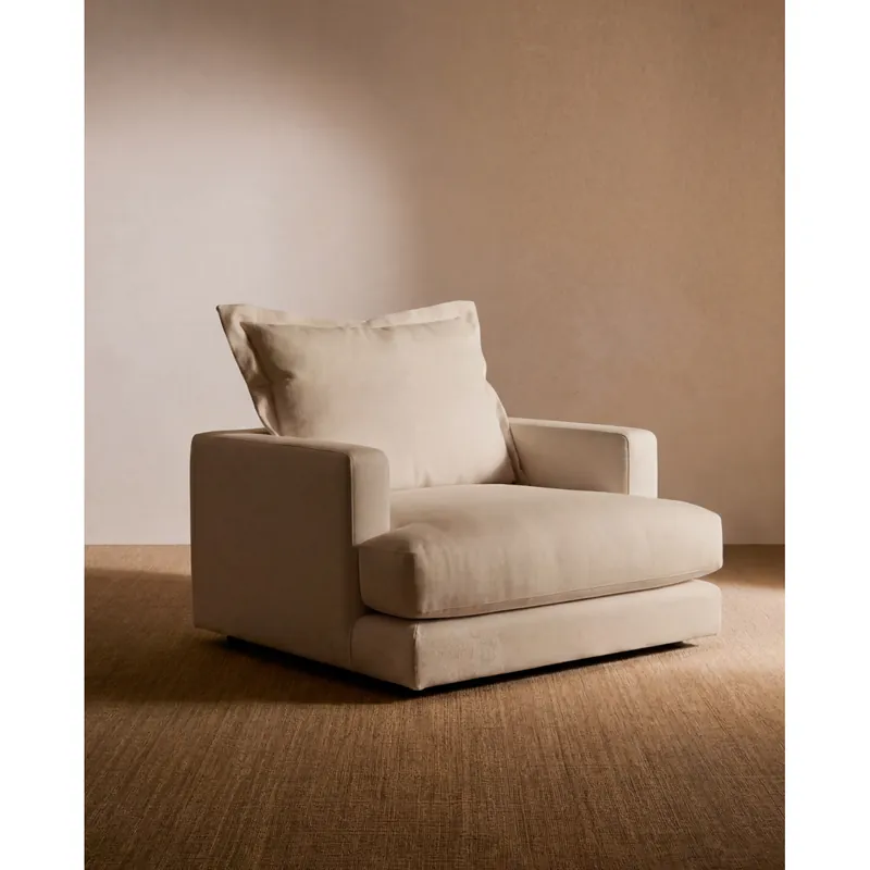 Sillón tono beige de 105x106cm - Mobiliario