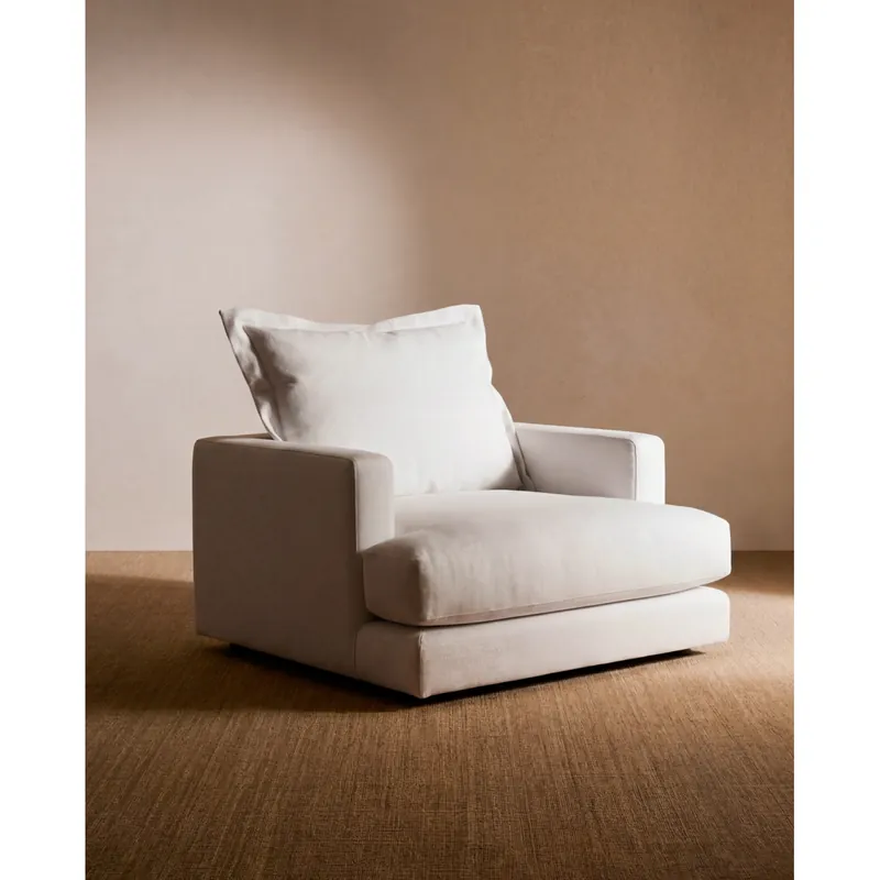 Sillón tono blanco roto de 105x106cm - Envío rápido