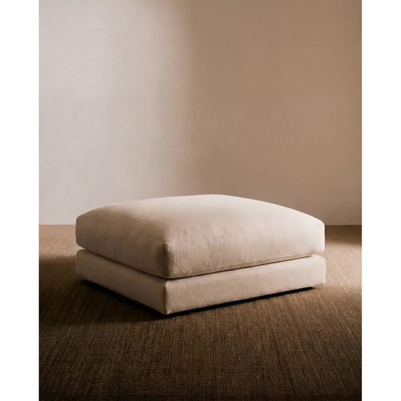 Puff tono beige de 96x80cm - Mobiliario