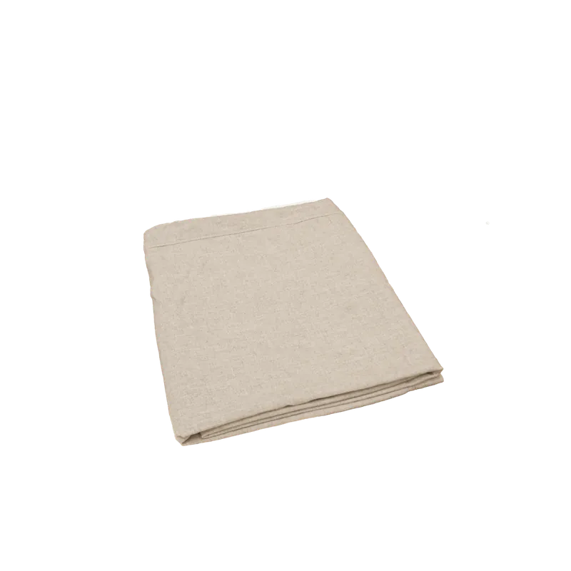 Funda de butaca de algodón y lino desenfundable tono beige de 100x90cm - Mobiliario