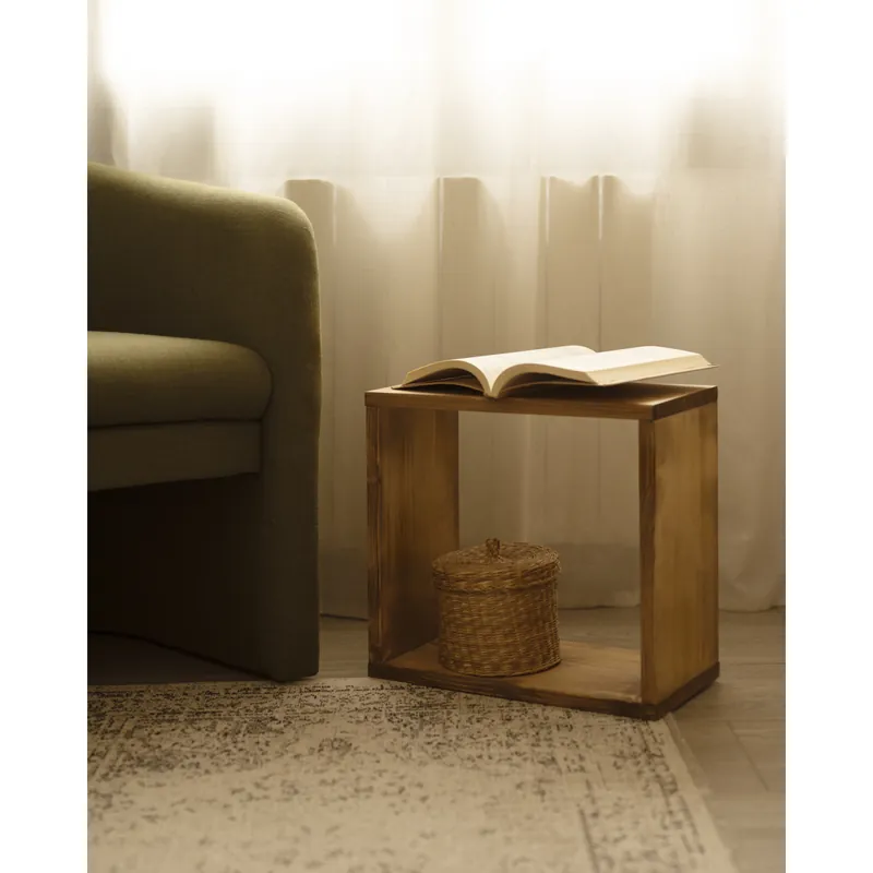 Estanteria de madera maciza en tono roble oscuro - Estanterías