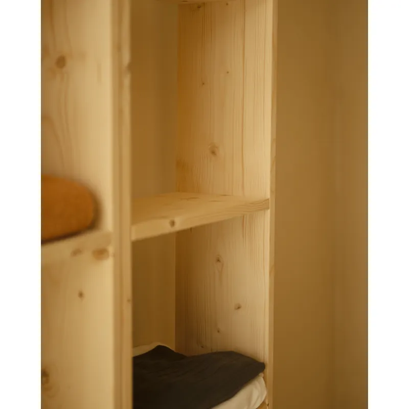 Estanteria de madera maciza en tono natural con 3 estantes - Estanterías