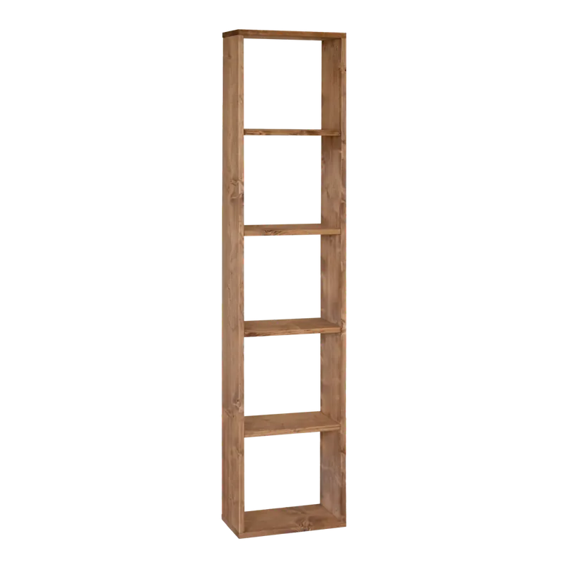 Estanteria de madera maciza en tono roble oscuro con 4 estantes - Estanterías