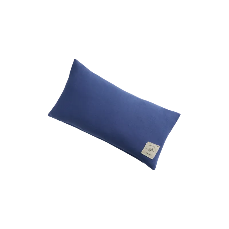 Funda de cojín de algodón vintage color azul de 30x60cm - Accesorios