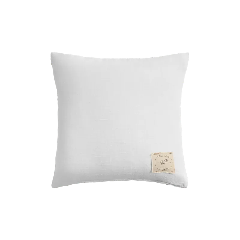 Funda de cojín de algodón vintage color blanco de 45x45cm - Accesorios