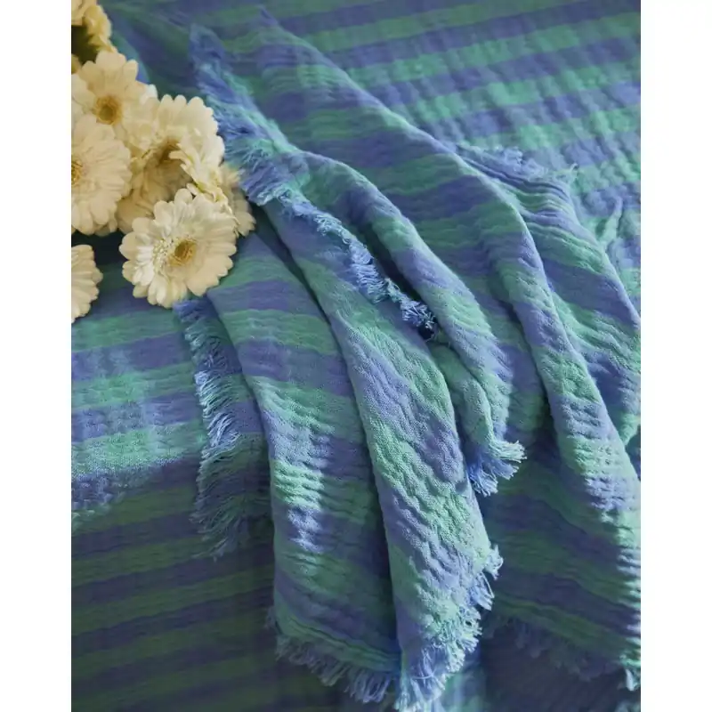 Set de 2 servilletas de algodón tonos azules de 45x46 - Accesorios