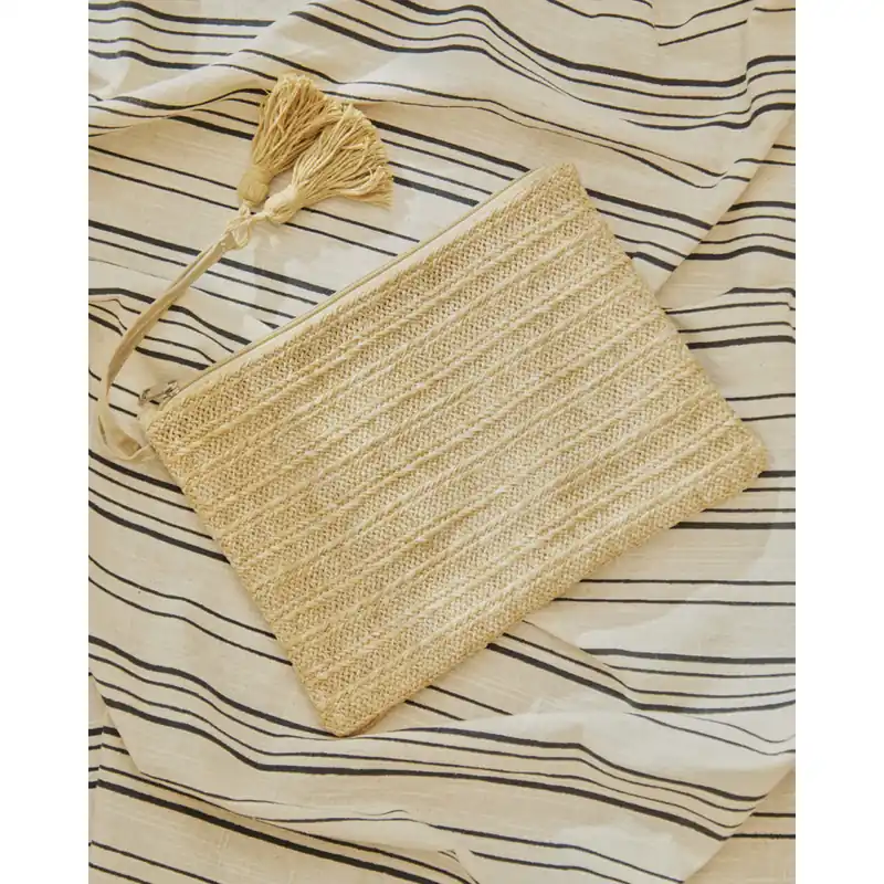 Bolso de mano trenzado resistente al agua de 22x35cm - Accesorios