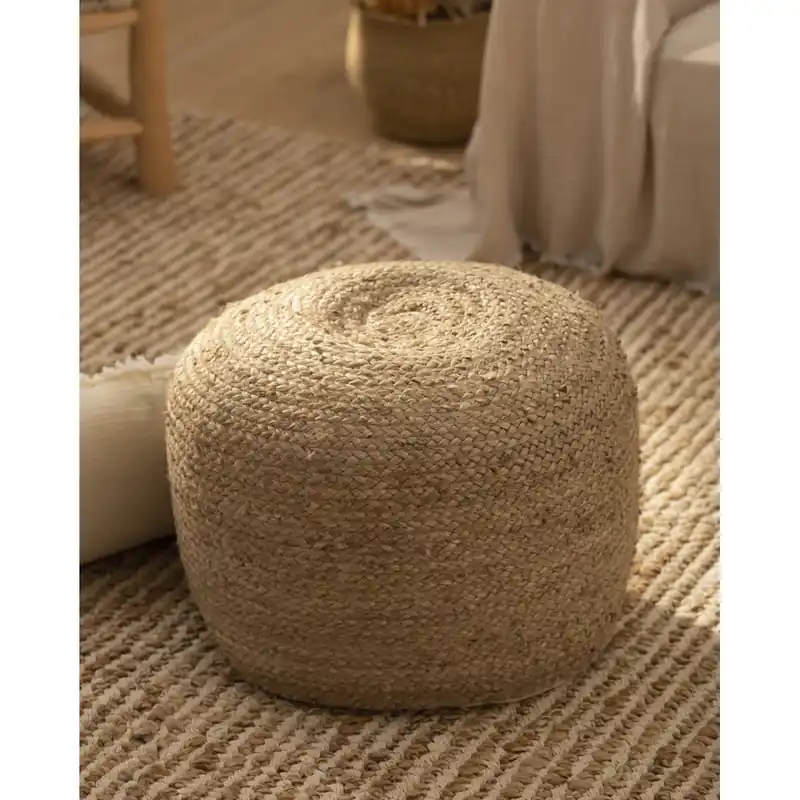 Puff de yute de 50x35cm - Envío rápido