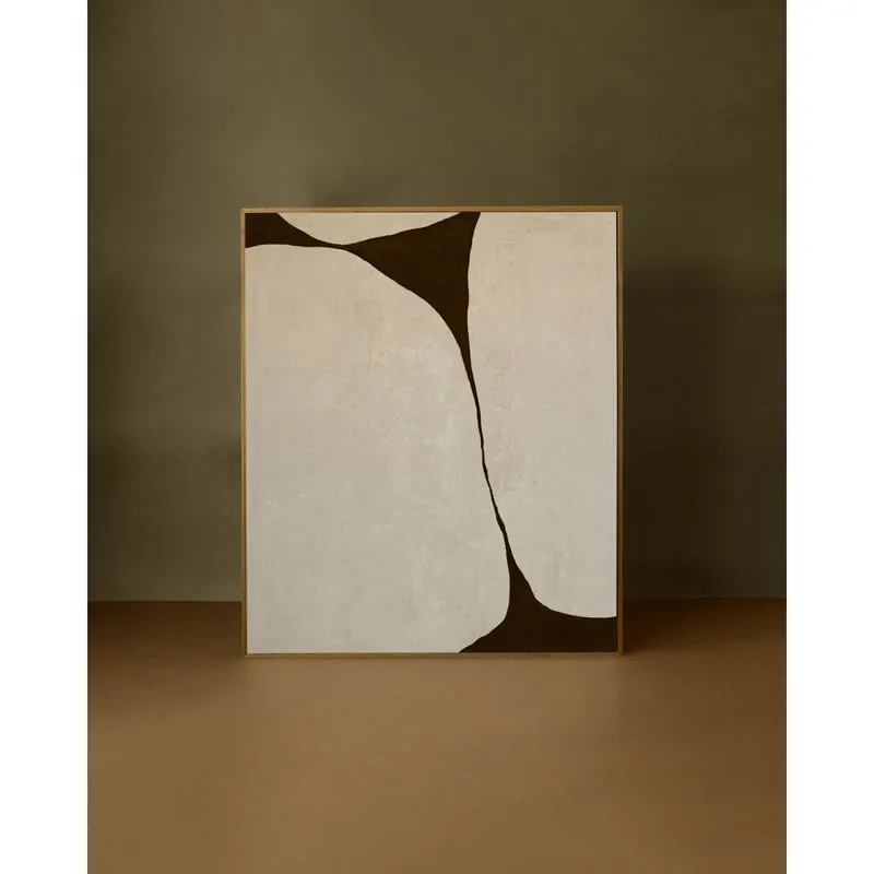 Cuadro marrón decorativo sobre algodón con bastidor de madera pintado artesanalmente con pintura al óleo de 80x60cm - Inicio