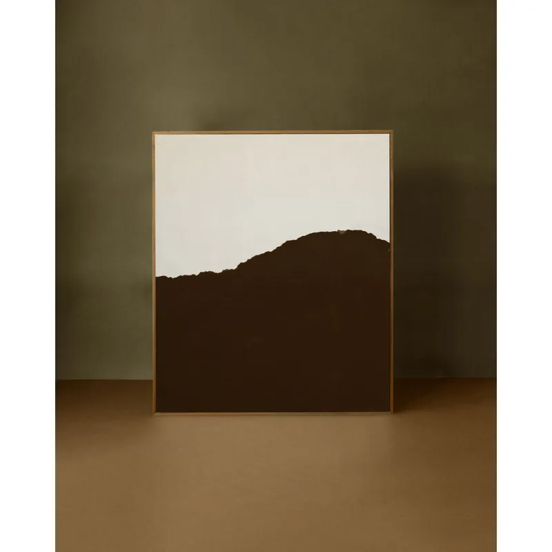 Cuadro marrón decorativo sobre algodón con bastidor de madera pintado artesanalmente con pintura al óleo de 80x60cm - Inicio