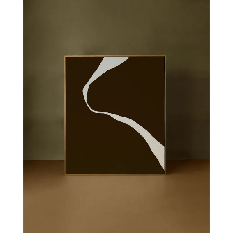 Cuadro marrón decorativo sobre algodón con bastidor de madera pintado artesanalmente con pintura al óleo de 80x60cm - Inicio