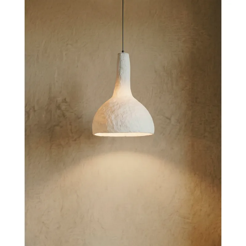 Lámpara de techo de papel maché color blanco de 150cm - Inicio
