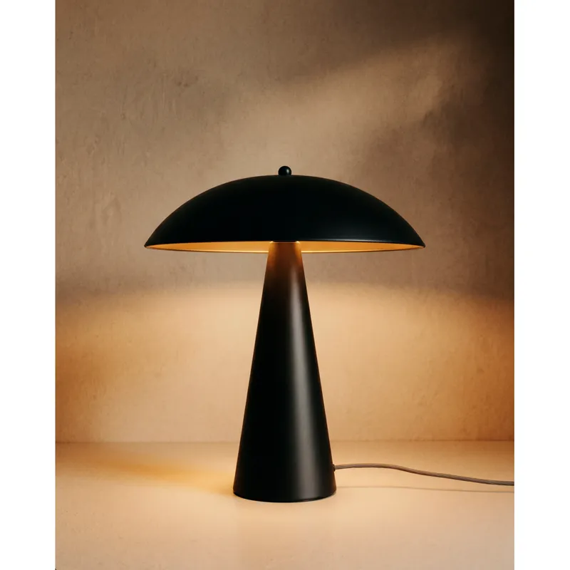 Lámpara de mesa de metal color negro de 38cm - Inicio