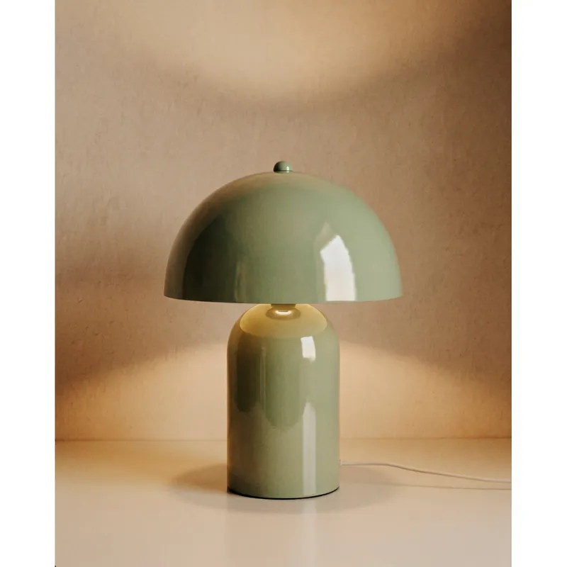 Lámpara de mesa de metal color verde de 32cm - Inicio