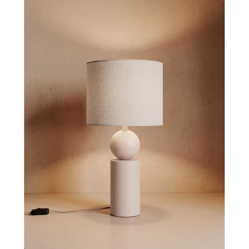 Lámpara de mesa de cerámica color beige de 50cm - Inicio