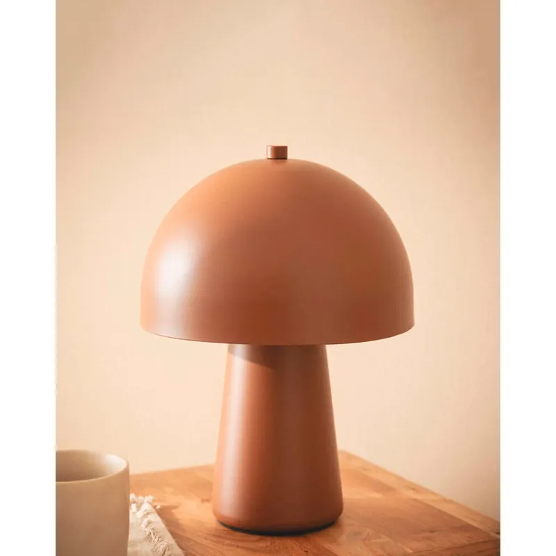 Lámpara de mesa de metal color marrón de 29cm - Inicio
