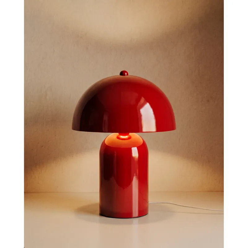Lámpara de mesa de metal color rojo de 32cm - Inicio