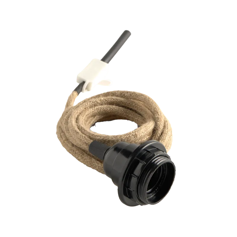 Cable eléctronico con portalàmparas E27 en tono natural y caja de conexiones Cable E27 225 - Accesorios