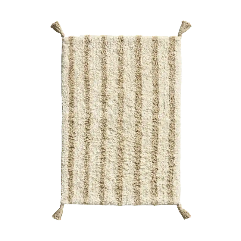 Alfombra de baño de color beige de 50cm - Inicio