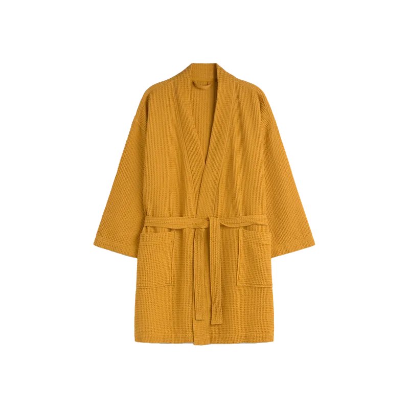 Albornoz de color mostaza talla S/M - Inicio