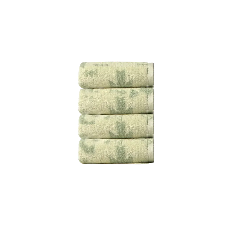 Pack de 4 toallas de color verde de 50cm - Inicio