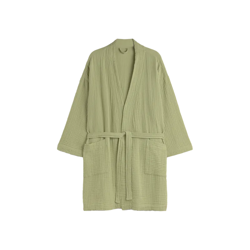 Albornoz de color verde talla S/M - Inicio