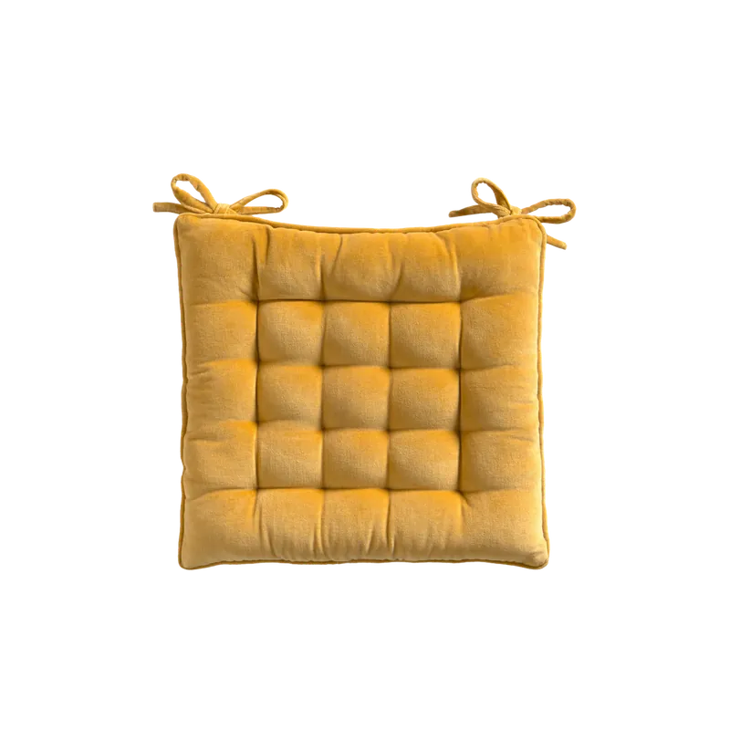 Cojín de silla de color mostaza de 40cm - Inicio
