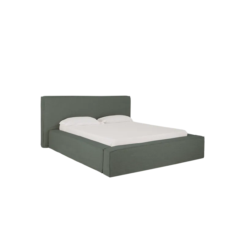 Cama desenfundable verde azulado para colchón de 90x200cm - Inicio