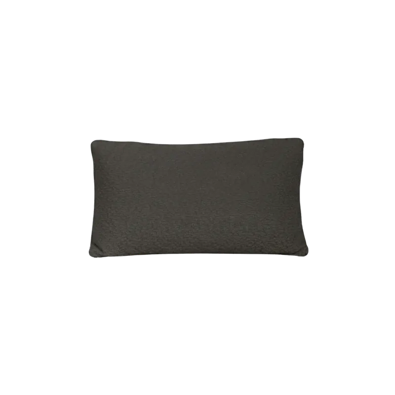 Cojín rectangular de bouclé desenfundable en color gris oscuro de 30cm - Inicio