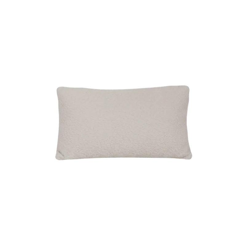 Cojín rectangular de bouclé desenfundable en color gris claro de 30cm - Inicio