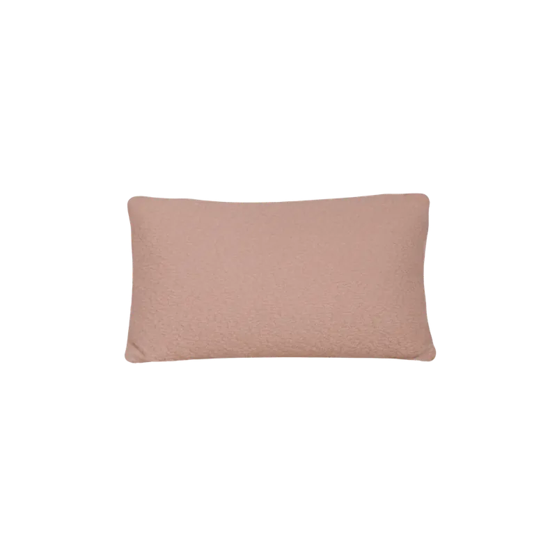 Cojín rectangular de bouclé desenfundable en color rosa de 30cm - Inicio