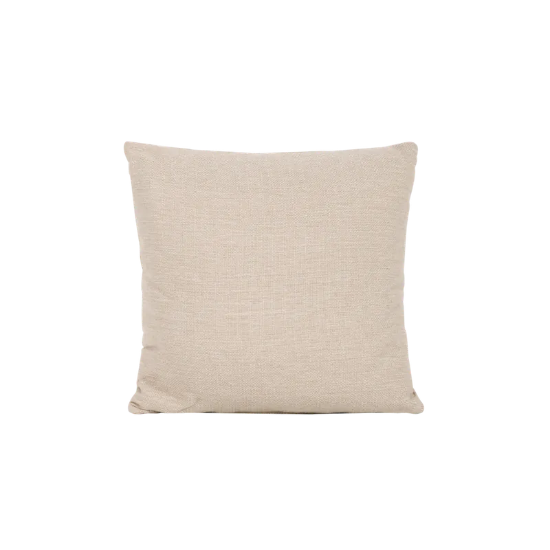 Cojín cuadrado de poliéster desenfundable en color beige de 40cm - Inicio