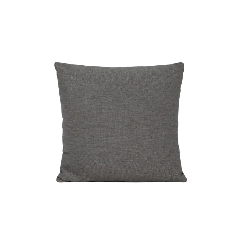 Cojín cuadrado de poliéster desenfundable en color gris oscuro de 40cm - Inicio