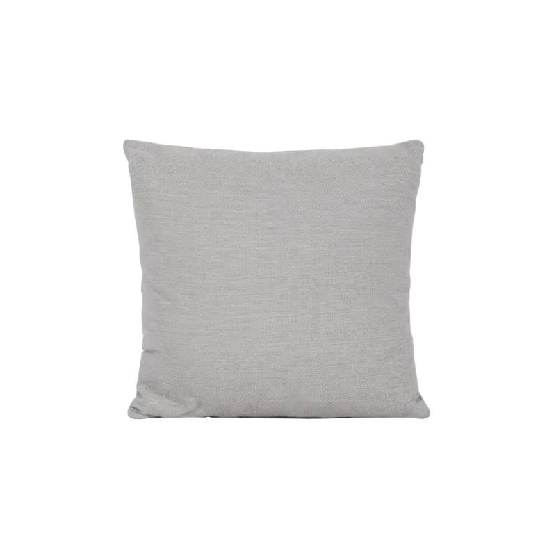 Cojín cuadrado de poliéster desenfundable en color gris claro de 40cm - Inicio
