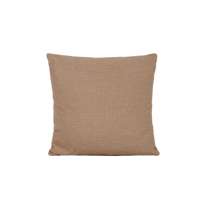 Cojín cuadrado de poliéster desenfundable en color marrón de 40cm - Inicio