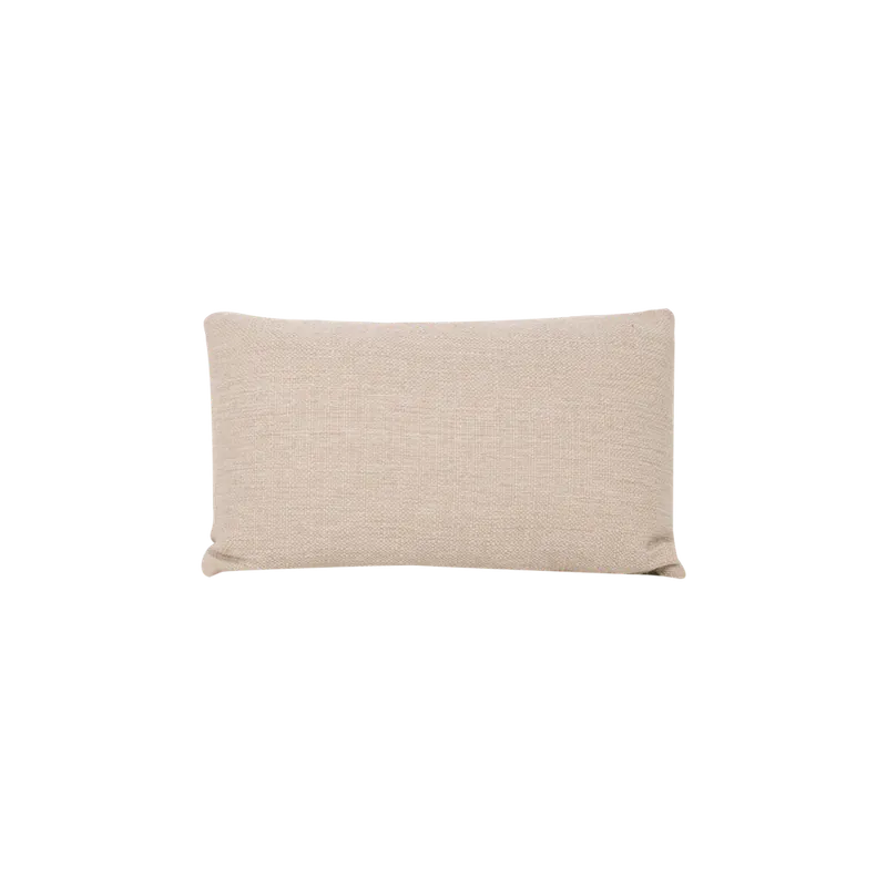 Cojín rectangular de poliéster desenfundable en color beige de 30cm - Inicio