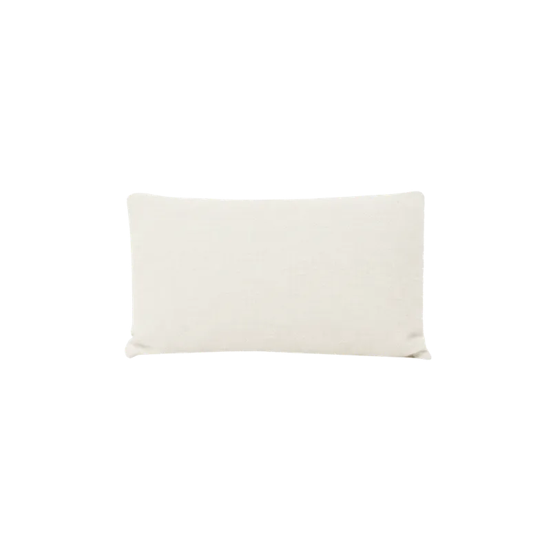 Cojín rectangular de poliéster desenfundable en color blanco de 30cm - Inicio