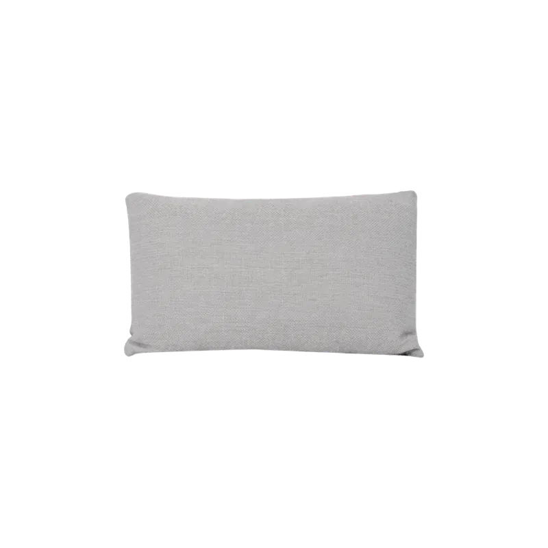 Cojín rectangular de poliéster desenfundable en color gris claro de 30cm - Inicio