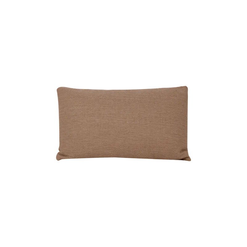 Cojín rectangular de poliéster desenfundable en color marrón de 30cm - Inicio