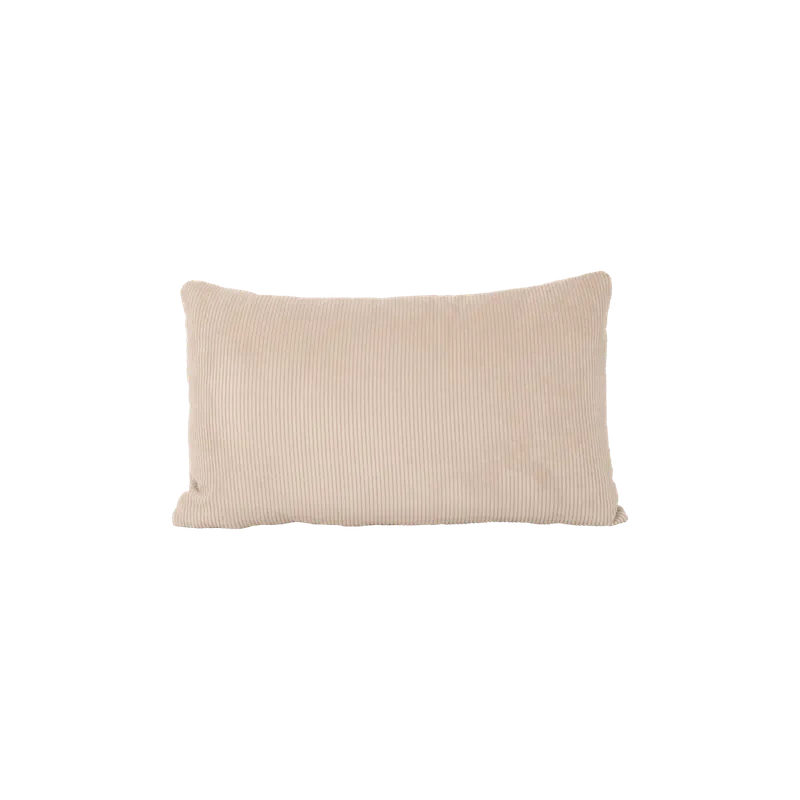 Cojín rectangular de pana desenfundable en color beige 30cm - Inicio