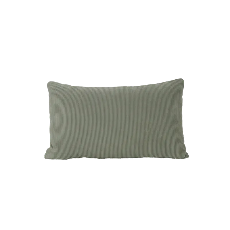 Cojín rectangular de pana desenfundable en color verde 30cm - Inicio