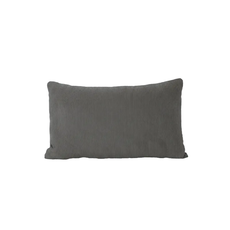 Cojín rectangular de pana desenfundable en color gris oscuro 30cm - Inicio