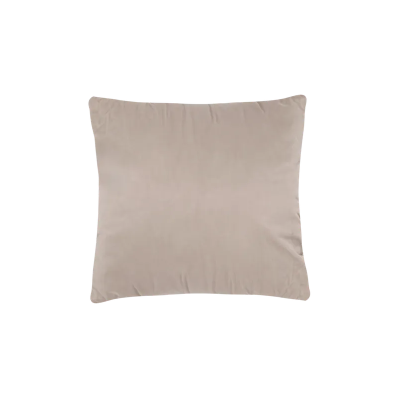 Cojín cuadrado de terciopelo desenfundable en color beige de 40cm - Inicio