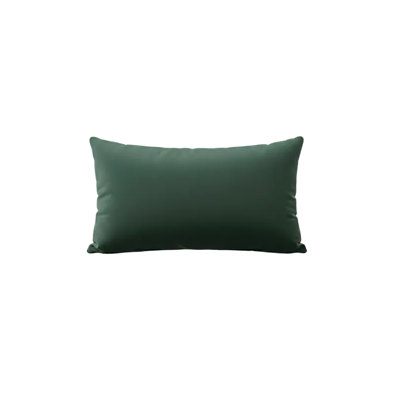 Cojín rectangular de terciopelo desenfundable en color verde de 30cm - Inicio