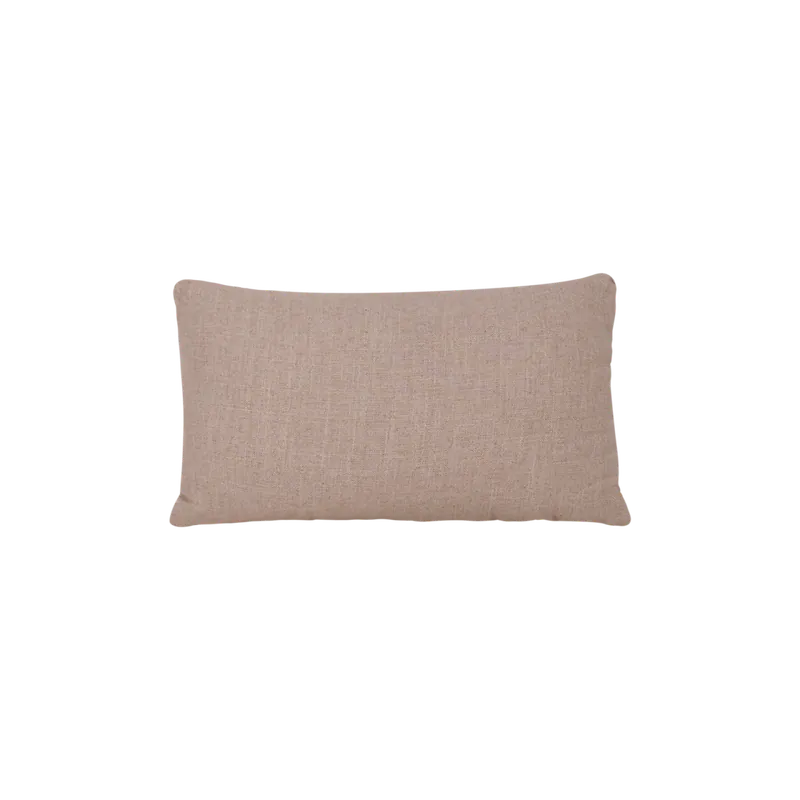 Cojín rectangular de lino desenfundable en color beige de 30cm - Inicio