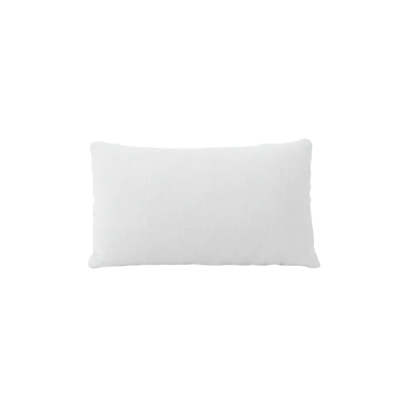 Cojín rectangular de lino desenfundable en color blanco de 30cm - Inicio