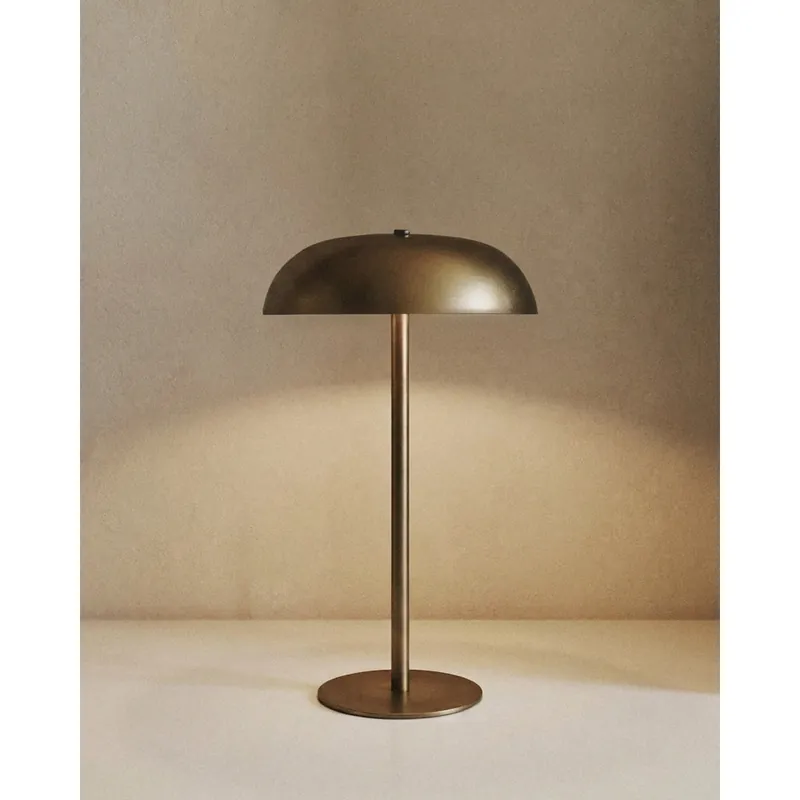 Lámpara de mesa de metal en color dorado de 38cm - Inicio