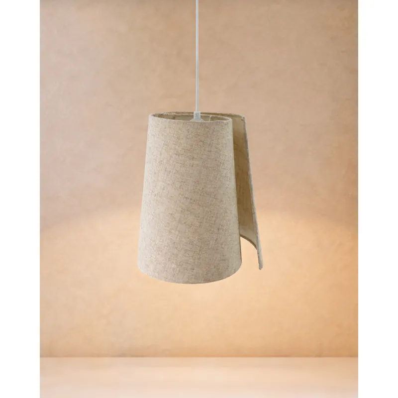 Lámpara de techo de poliéster en color beige de 27cm - Inicio